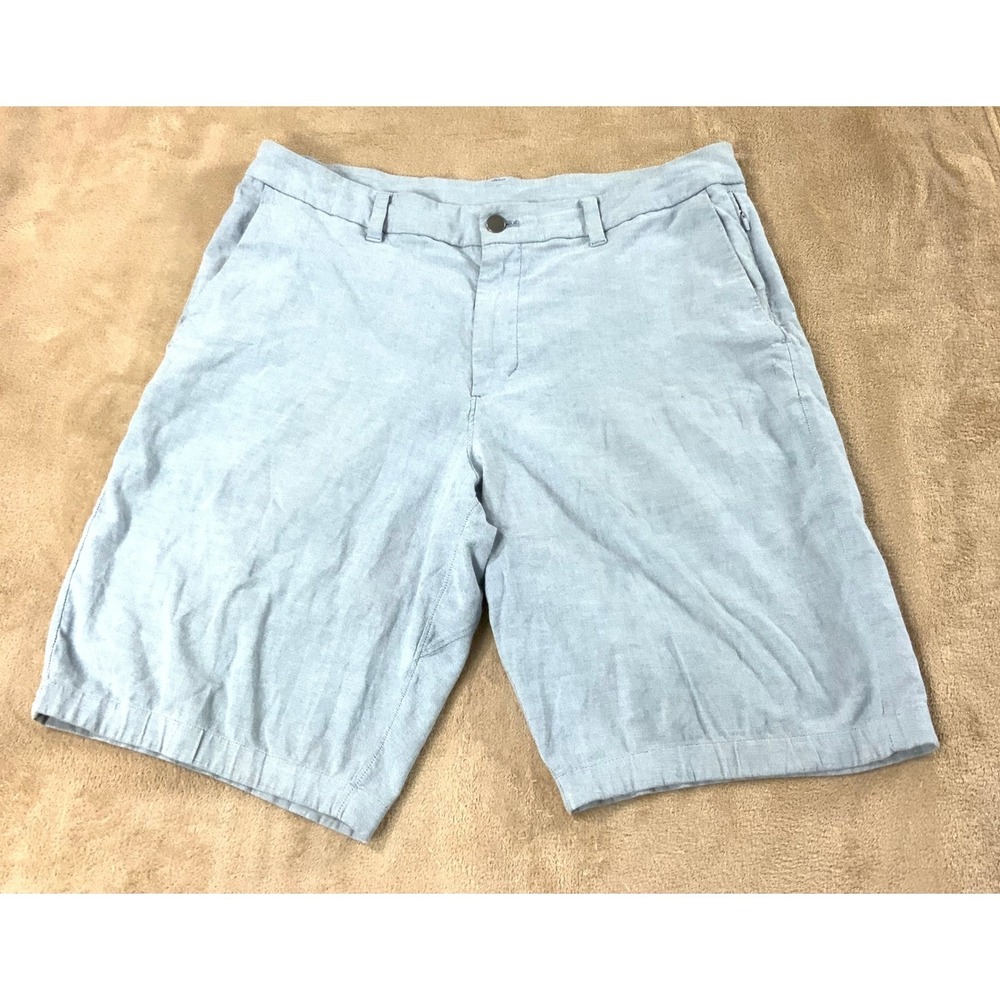 Lululemon Commission Short Mens size 34 blue Relaxed‎ *Qwick Oxford 11" EUC